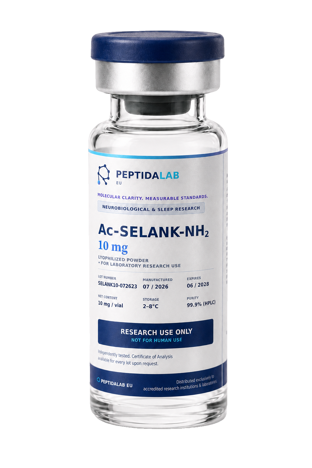 Flacon PeptidaLab Ac-Selank-NH₂ — 10 mg