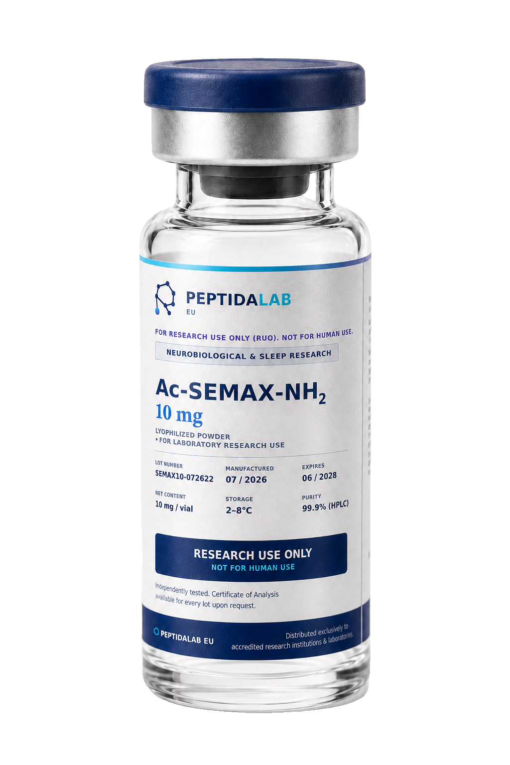 Flacon PeptidaLab Ac-Semax-NH₂ — 10 mg