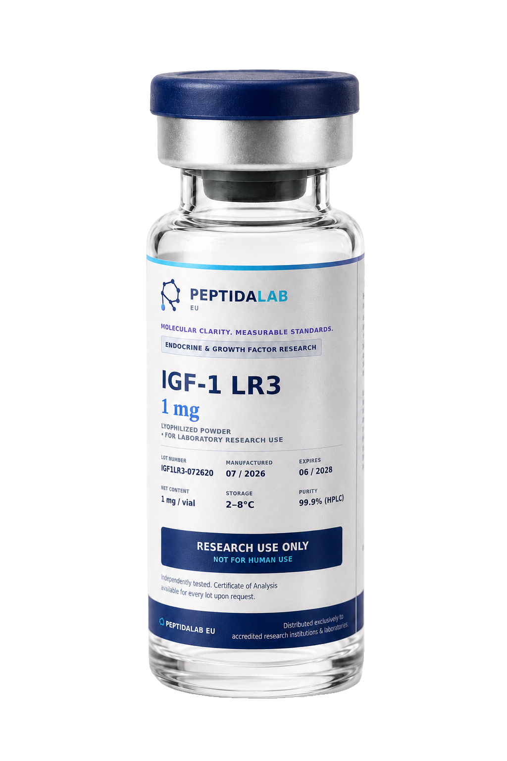 Flacon PeptidaLab IGF-1 LR3 — 1 mg