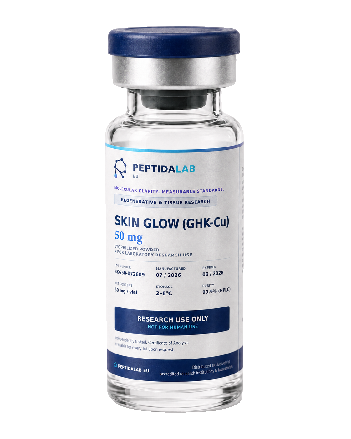 Flacon PeptidaLab Skin Glow (GHK-Cu) — 50 mg